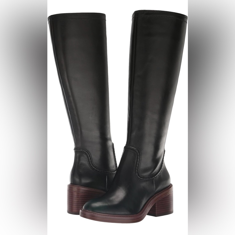 Vince Camuto Vuliann Leather Boot size 9 wide calf NWT in original box.